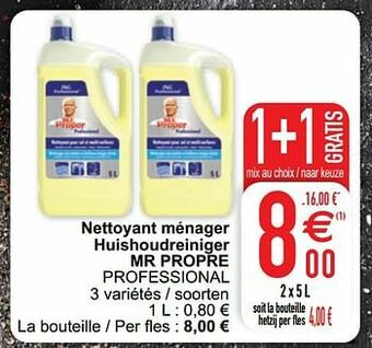 Cora Nettoyant ménager huishoudreiniger mr propre professional aanbieding