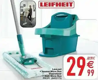 Cora Lave-sol + housse micro duo vloerwisser + doek micro duo profi aanbieding