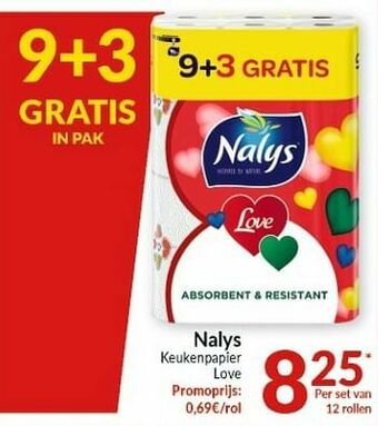 Intermarché Nalys keukenpapier love aanbieding