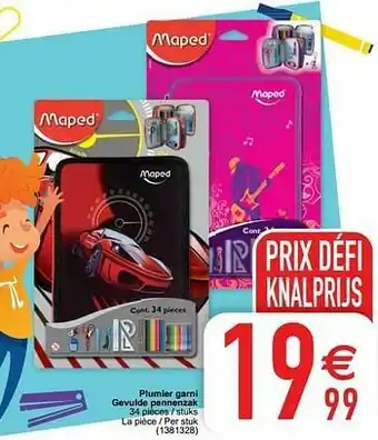 Plumier garni gevulde pennenzak