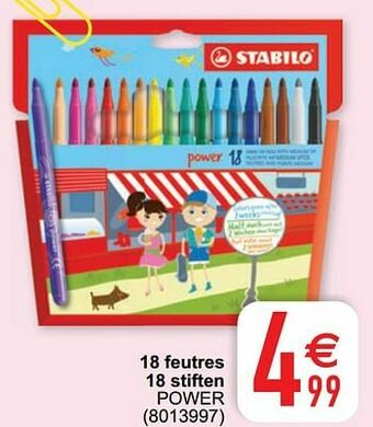 Cora 18 feutres 18 stiften power aanbieding