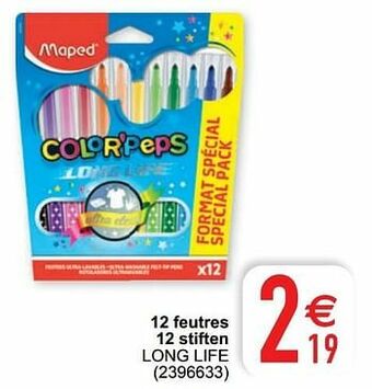 12 feutres 12 stiften long life