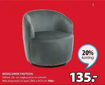 Jysk Boeslunde fauteuil aanbieding