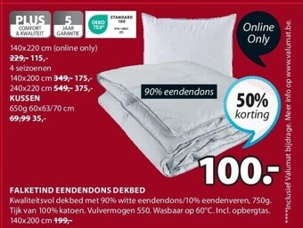Jysk Falketind eendendons dekbed aanbieding