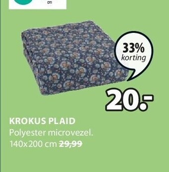 Jysk Krokus plaid aanbieding