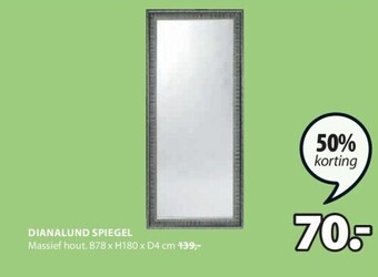 Jysk Dianalund spiegel aanbieding