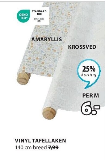 Jysk Vinyl tafellaken aanbieding