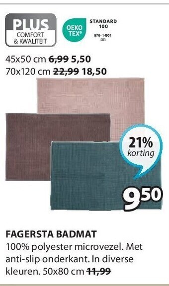 Jysk Fagersta badmat aanbieding