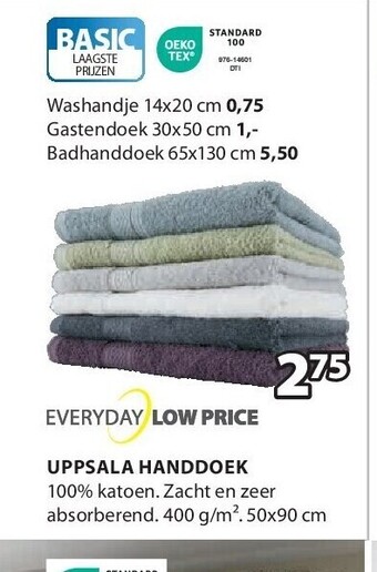 Jysk Uppsala handdoek aanbieding