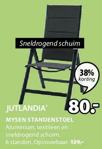 Jysk Jutlandia mysen standenstoel aluminium aanbieding