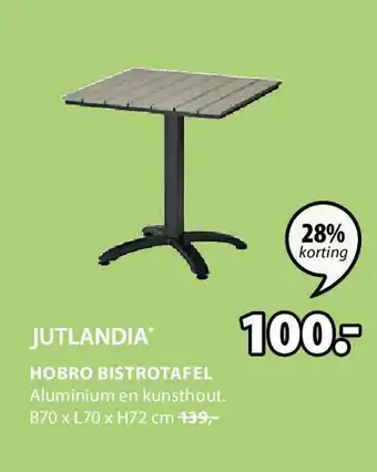 Jysk Jutlandia hobro bistrotafel 70 x 70 x 72cm aanbieding