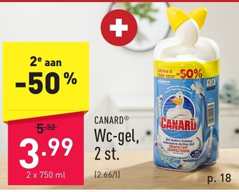 ALDI Canard Wc-gel 2 x 750ml aanbieding