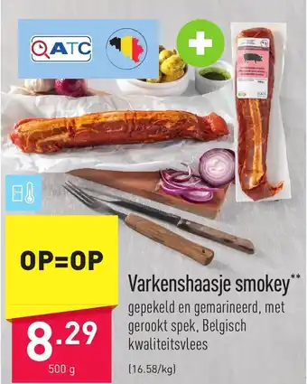 ALDI Varkenshaasje smokey 500g aanbieding