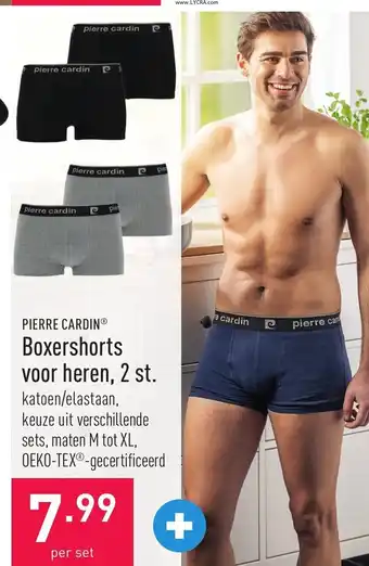 ALDI Pierre cardin boxershorts voor heren 2 st. aanbieding