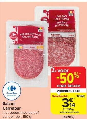 Carrefour Salami carrefour aanbieding