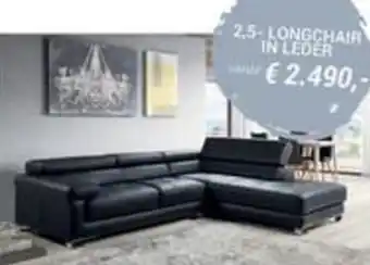 2.5- longchair in leder