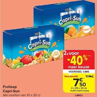 Carrefour Fruitsap capri-sun aanbieding