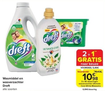 Carrefour Wasmiddel en wasverzachter dreft aanbieding
