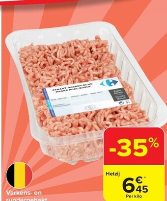 Carrefour Varkens- en rundergehakt aanbieding