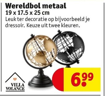 Kruidvat Wereldbol metaal aanbieding