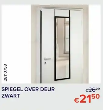 Euroshop Spiegel over deur zwart aanbieding