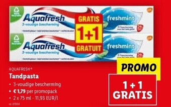 Lidl Tandpasta aanbieding
