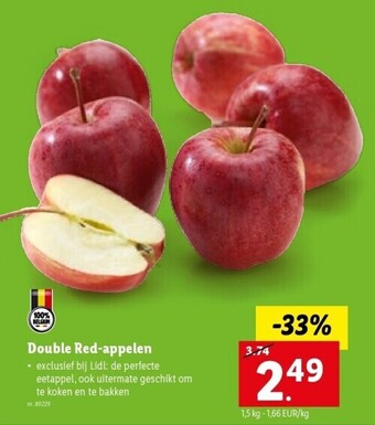 Lidl Double red-appelen aanbieding