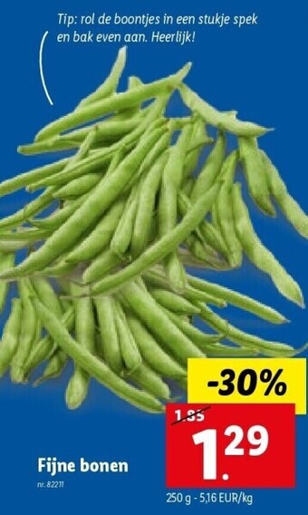 Lidl Fijne bonen aanbieding