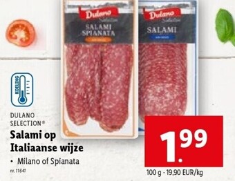 Lidl Salami op italiaanse wijze aanbieding