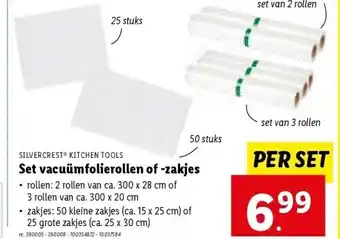 Lidl Set vacuümfolierollen of -zakjes aanbieding
