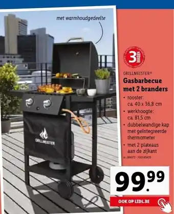 Lidl Gasbarbecue met 2 branders aanbieding