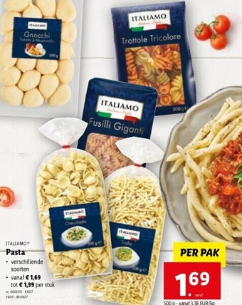 Lidl Pasta aanbieding