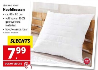 Lidl Hoofdkussen aanbieding