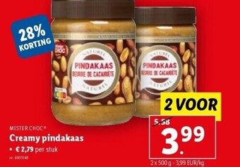 Lidl Creamy pindakaas aanbieding