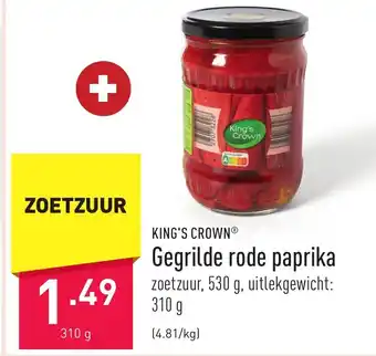 ALDI King's Crown Gegrilde Rode Paprika 310g aanbieding