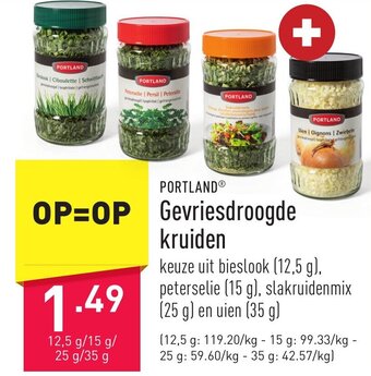 ALDI Portland Gevriesdroogde Kruiden aanbieding
