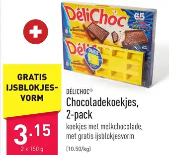 ALDI Delichoc Chocoladekoekjes 2 x 150g aanbieding