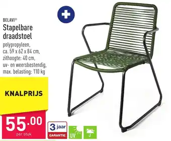 ALDI Belavi Stapelbare Draadstoel aanbieding