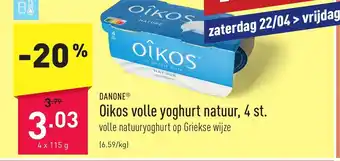Danone Oikos Volle Yoghurt Natuur 4 x 115g