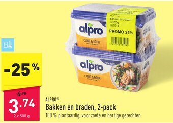 ALDI Alpro Bakken en Braden 2 x 500g aanbieding