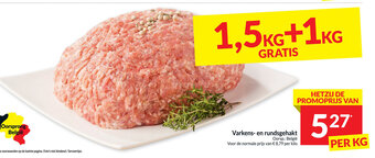 Intermarché Varkens- en Rundsgehakt aanbieding