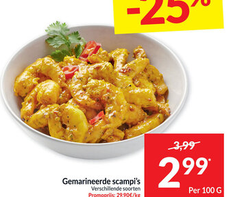 Intermarché Gemarineerde Scampi's 100g aanbieding