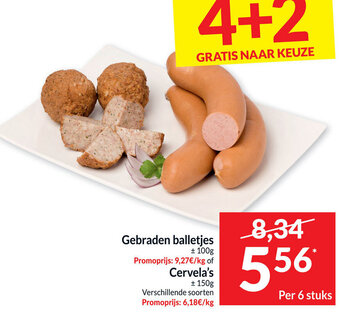 Intermarché Gebraden Balletjes of Cervela's aanbieding