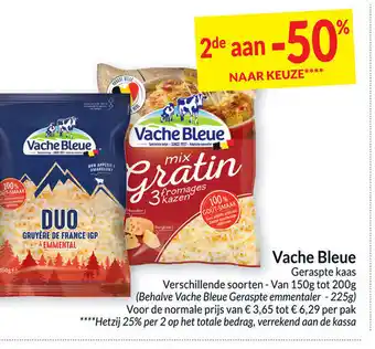 Intermarché Vache Bleue Geraspte Kaas aanbieding