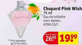 Kruidvat Chopard Pink Wish 75 ml aanbieding