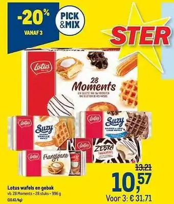 Makro Lotus wafels en gebak aanbieding