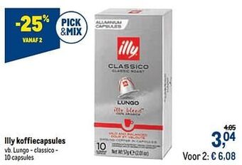 Makro Illy koffiecapsules lungo - classico aanbieding