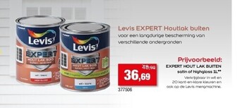 Hubo Expert hout lak buiten satin of highgloss 1l aanbieding