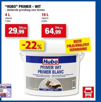Hubo “hubo” primer - wit 4 l aanbieding