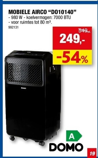 Hubo Mobiele airco “do10140” - 980 w aanbieding